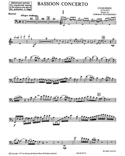 Bassoon Concerto (Concerto For Bassoon And Orchestra)